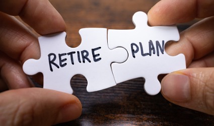 puzzle piece with retirement planning text